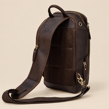 GOLIXO | Handmade Mens Leather Sling Bag Fanny Pack