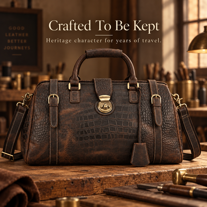 GOXILO | Heritage Croc-Embossed Weekender
