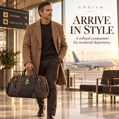 GOXILO | Heritage Croc-Embossed Weekender