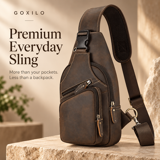 GOXILO | Heritage Genuine Leather Sling Bag