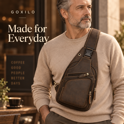 GOXILO | Heritage Genuine Leather Sling Bag