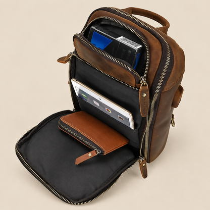 GOLIXO | Handmade Mens Leather Sling Bag Fanny Pack