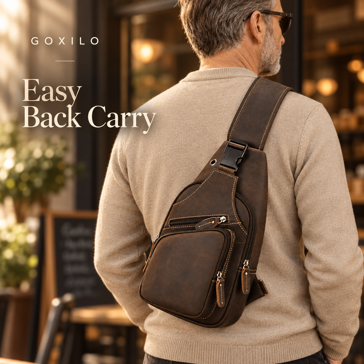 GOXILO | Heritage Genuine Leather Sling Bag