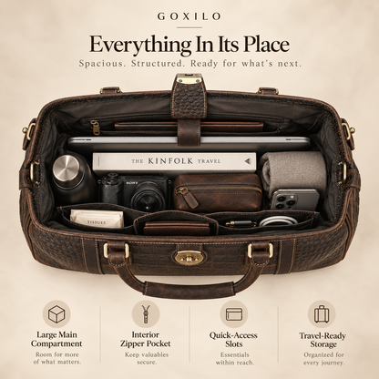 GOXILO | Heritage Croc-Embossed Weekender