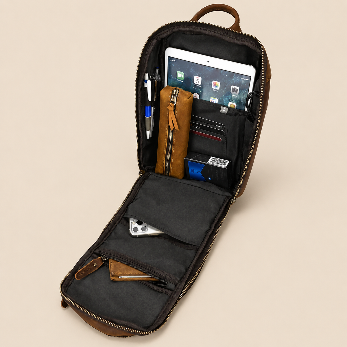 GOLIXO | Handmade Mens Leather Sling Bag Fanny Pack