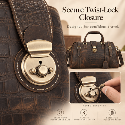 GOXILO | Heritage Croc-Embossed Weekender