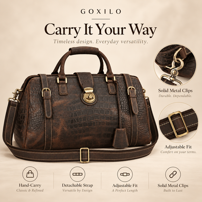 GOXILO | Heritage Croc-Embossed Weekender
