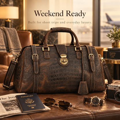 GOXILO | Heritage Croc-Embossed Weekender