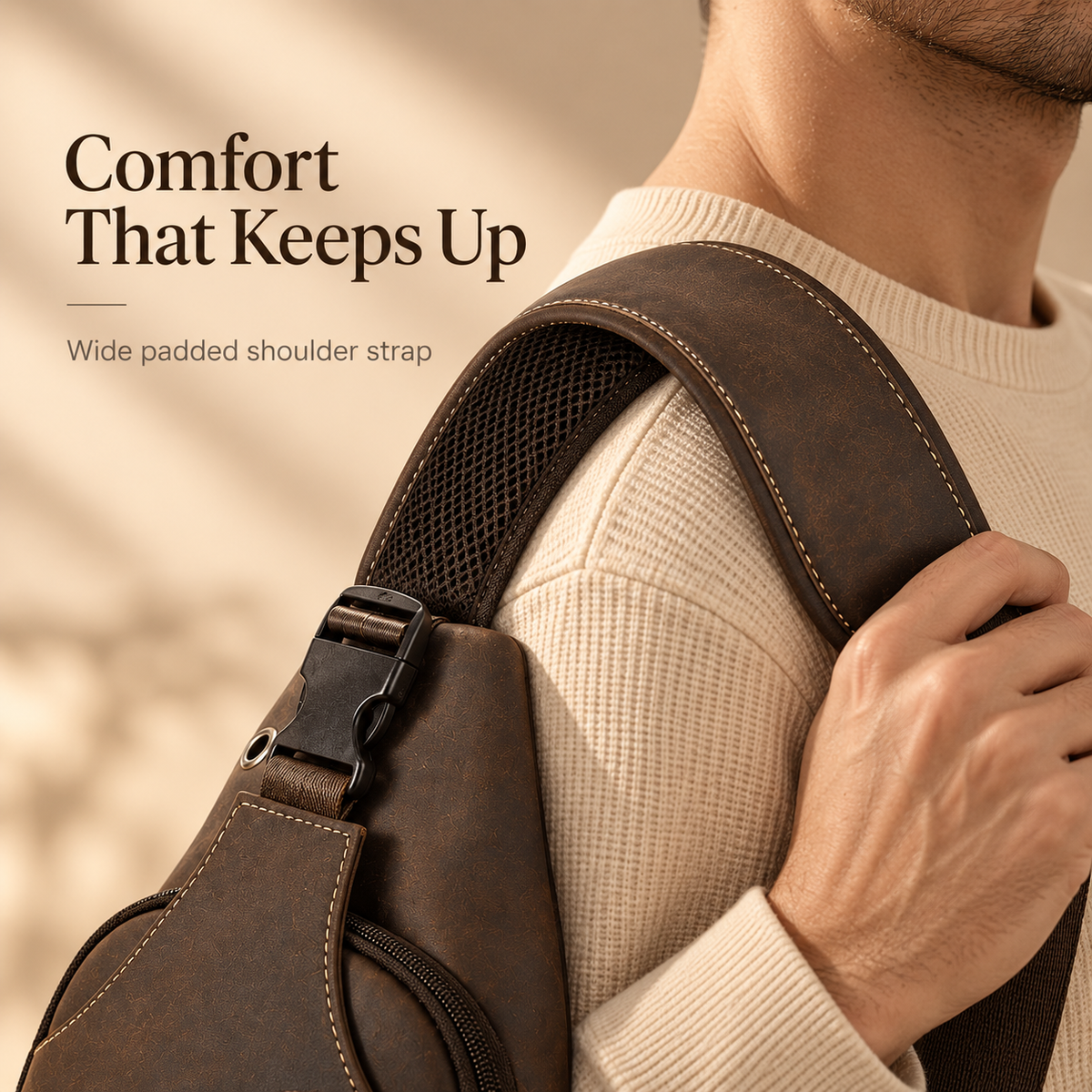 GOXILO | Heritage Genuine Leather Sling Bag