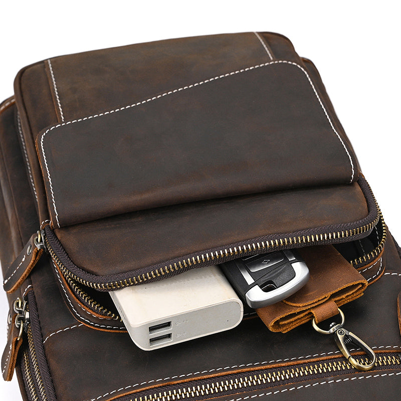 GOXILO | Men's Crossbody Bags Sling Bags Real Leather