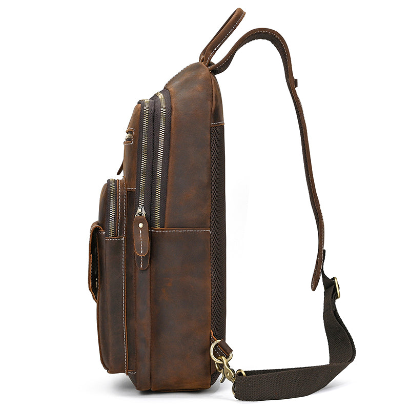 GOXILO | Men's Crossbody Bags Sling Bags Real Leather
