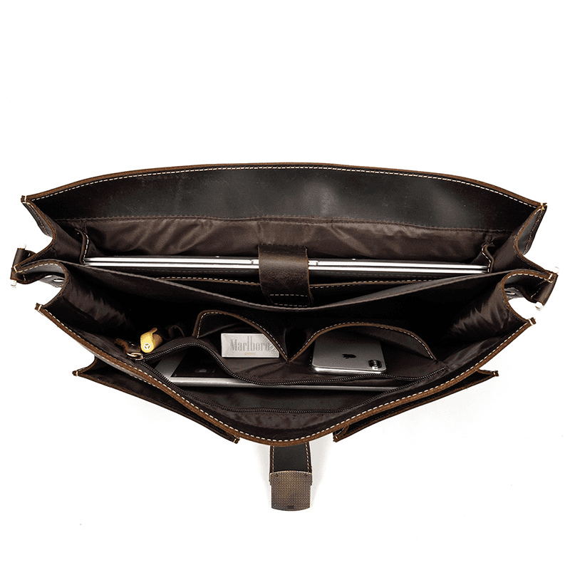 Leather Laptop Messenger Bag