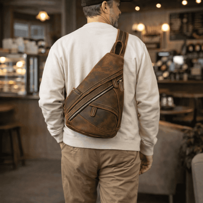 Leather Convertible Backpack Crossbody Bag Fanny Pack