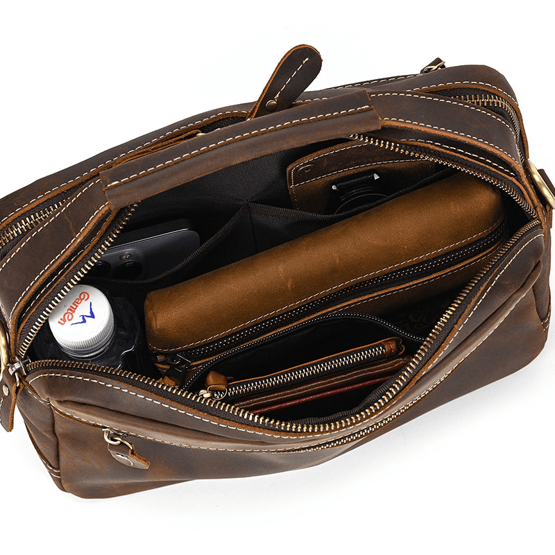 Male Leather Messenger Bag