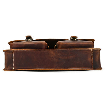 Men’s Leather Portfolio Messenger Bag