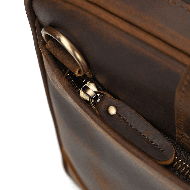 Mens Leather Bag Laptop Sophisticated Briefcase Style