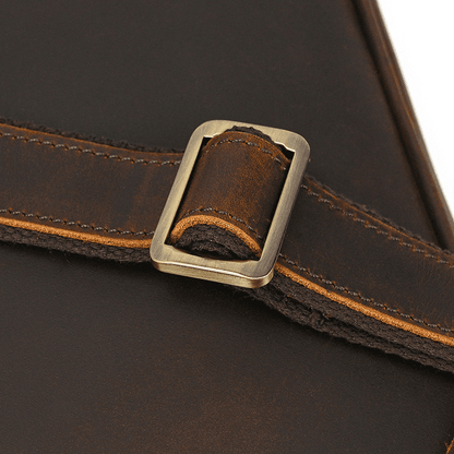 Mens Leather Bag Laptop Sophisticated Briefcase Style