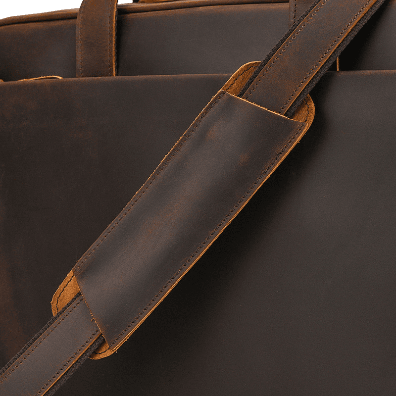 Mens Leather Bag Laptop Sophisticated Briefcase Style
