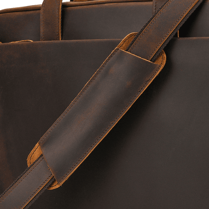 Mens Leather Bag Laptop Sophisticated Briefcase Style