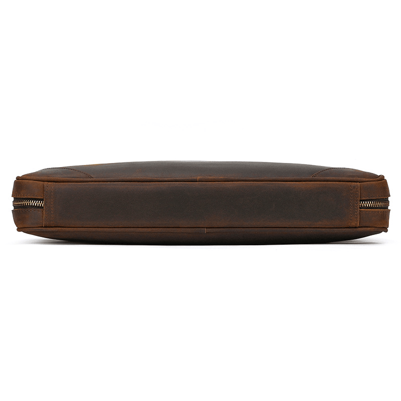 Mens Leather Bag Laptop Sophisticated Briefcase Style