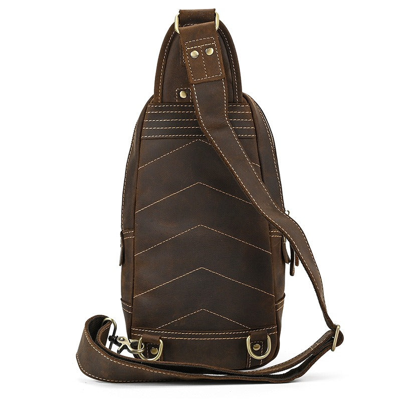 Premium Cross Body Brown Leather Bag Fanny Pack