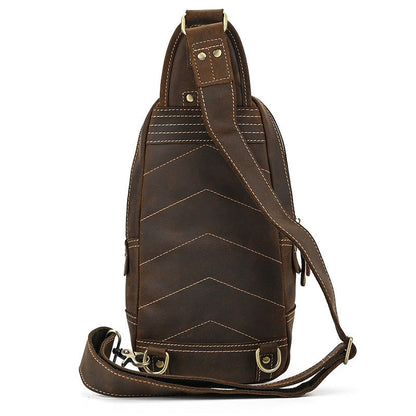 Premium Cross Body Brown Leather Bag Fanny Pack