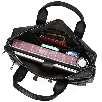 Real Leather Male Laptop Briefcase