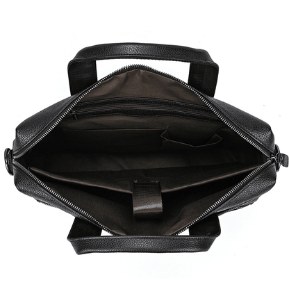 Real Leather Male Laptop Briefcase