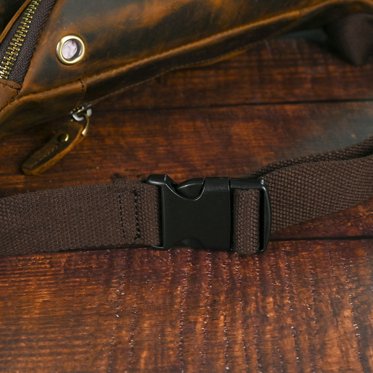 Vintage Full Grain Leather Waist Bag for Men – Genuine Leather Belt Bag Crossbody Fanny Pack Fits 8" iPad
