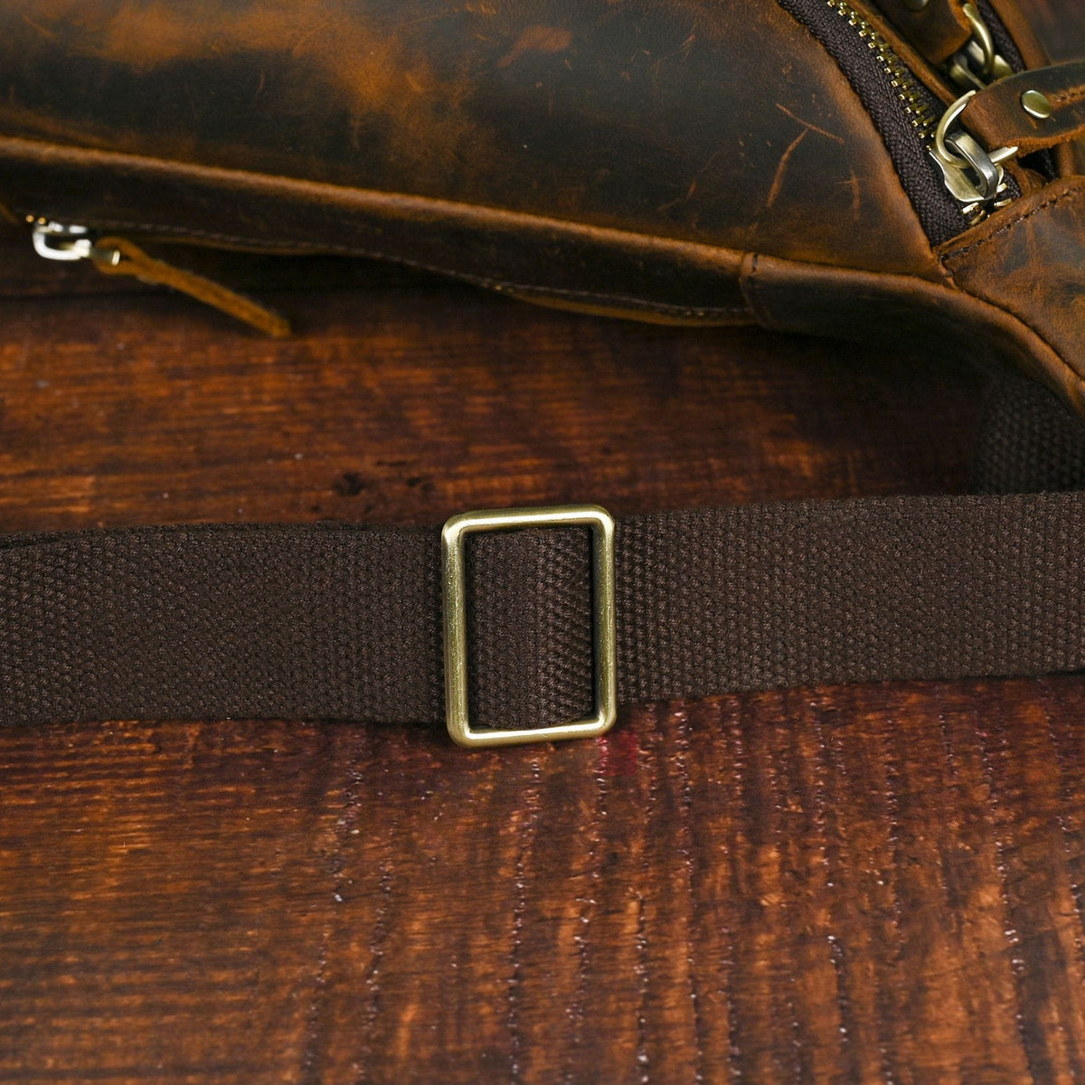 Vintage Full Grain Leather Waist Bag for Men – Genuine Leather Belt Bag Crossbody Fanny Pack Fits 8" iPad