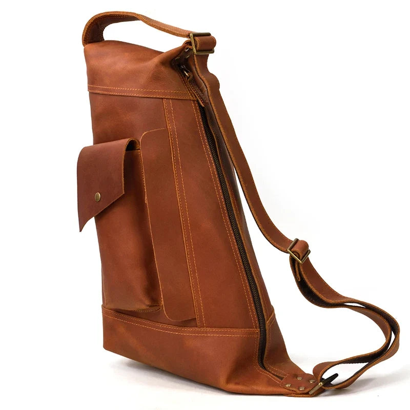 Premium Handmade Leather Sling Bag Fanny Pack