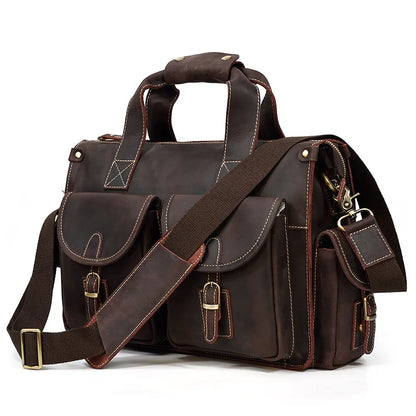 Full Grain Leather Mens Briefcase