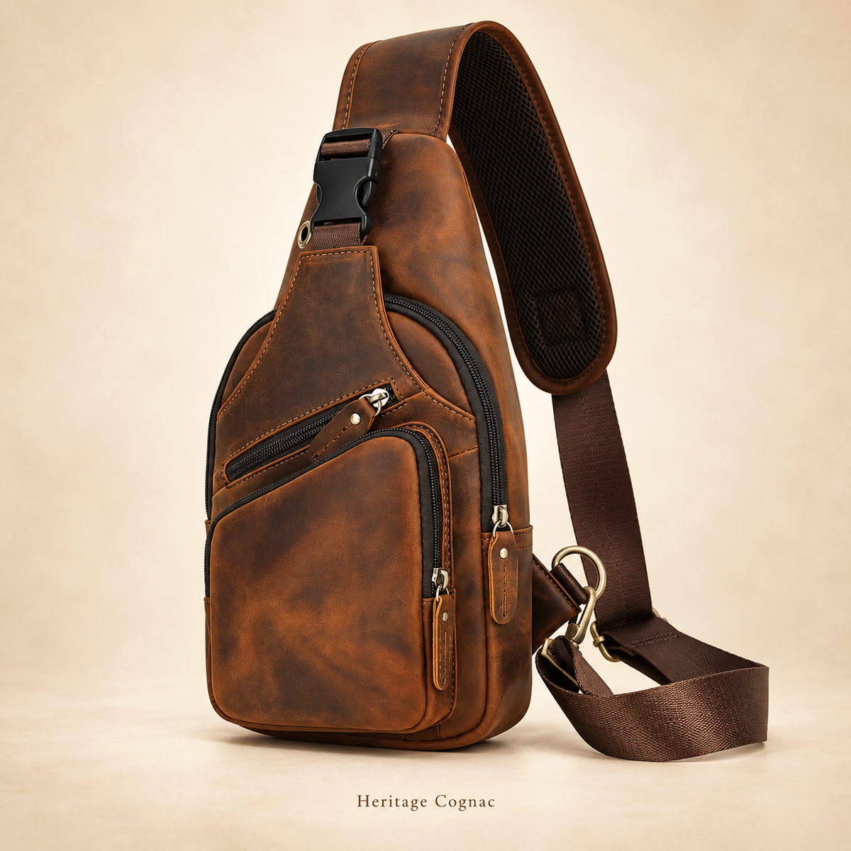 GOXILO | Heritage Genuine Leather Sling Bag