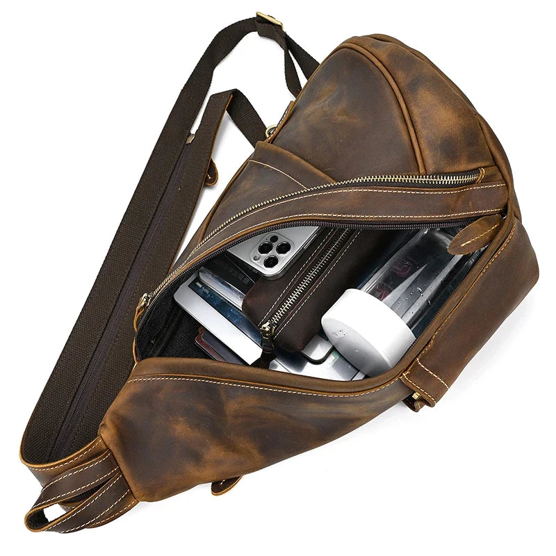 Leather Convertible Backpack Crossbody Bag Fanny Pack
