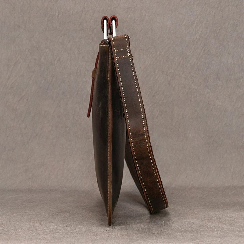 Genuine Leather Zipper Briefcase