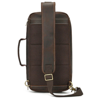 Handmade Top-Grain Leather 3-Way Bag Fanny Pack