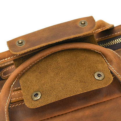 Handmade Full-Grain Leather Briefcase – Fits 17" Laptop
