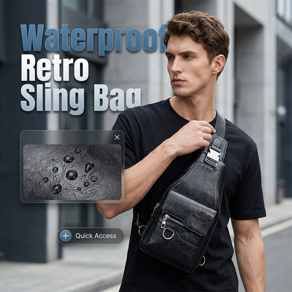 🎒 49% OFF NOW! 🧳GOXILO™ The Mercer Retro Sling Bag – Water-Resistant, Intelligent Storage & Ergonomic Comfort