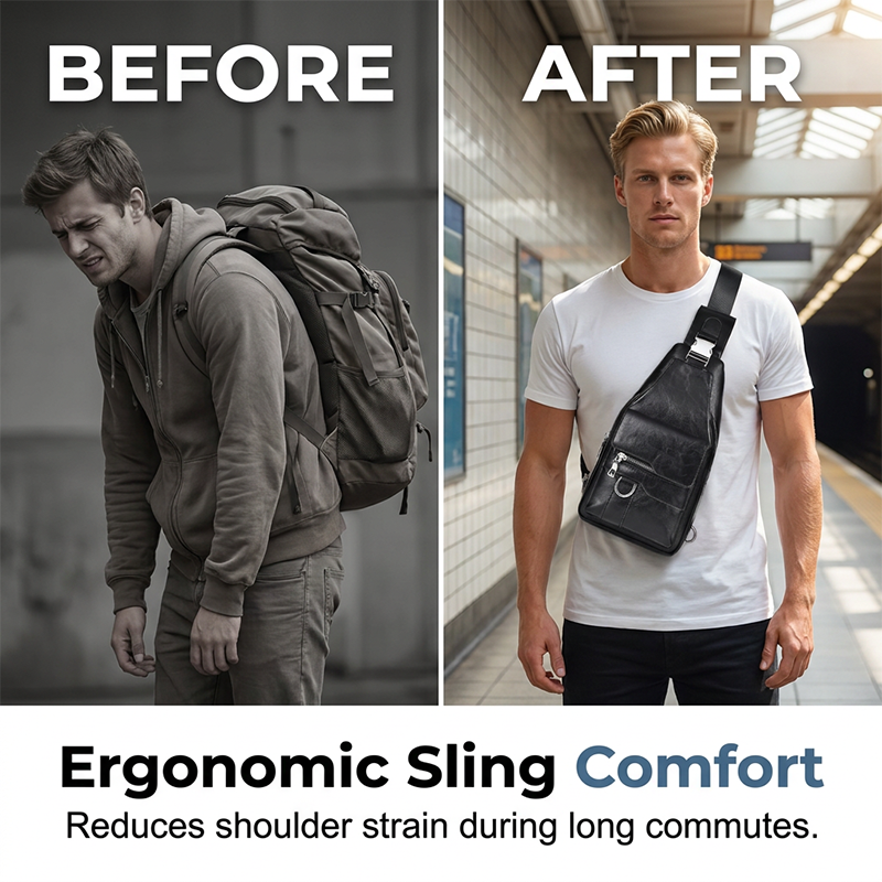 🎒 49% OFF NOW! 🧳GOXILO™ The Mercer Retro Sling Bag – Water-Resistant, Intelligent Storage & Ergonomic Comfort
